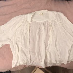 Summer white bohemian cover up